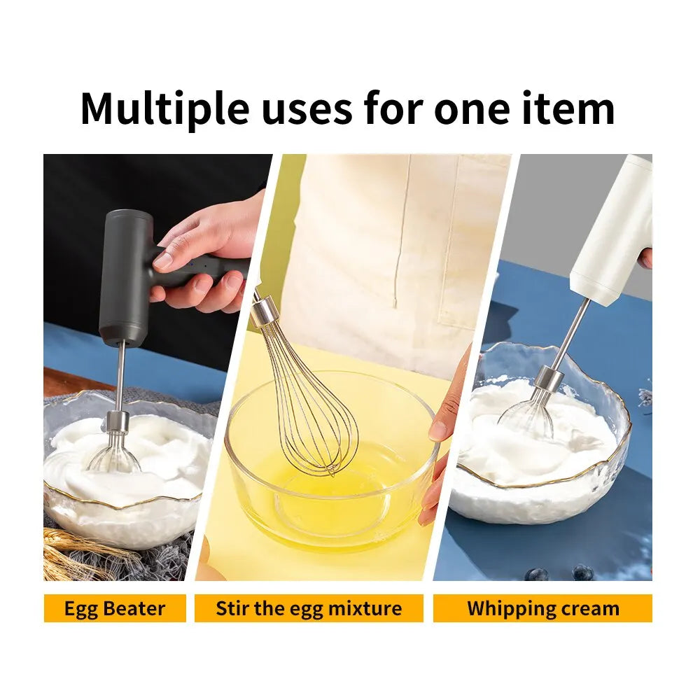 Wireless Electric Food Mixer Portable 3 Speeds Egg Beater Mixer Kitchen Tools