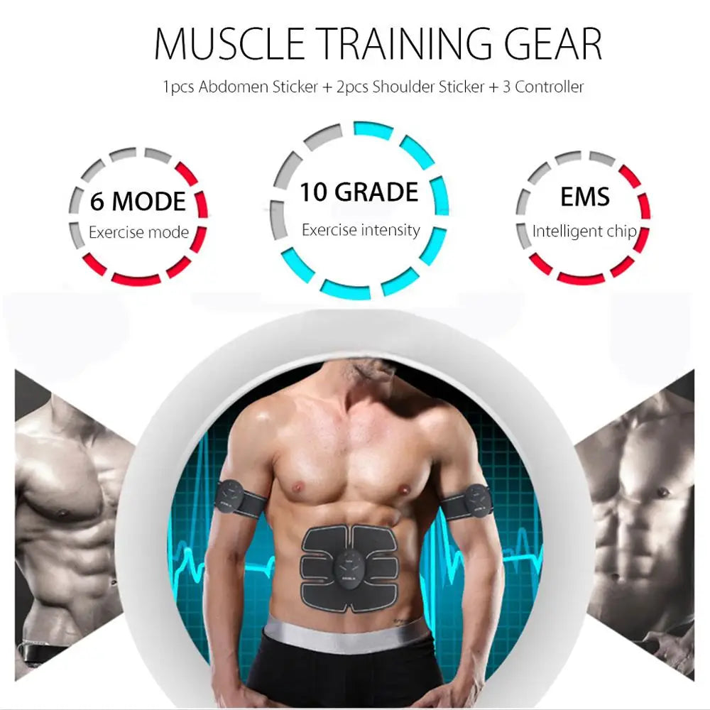 Smart Fitness EMS Muscle Stimulator Trainer for Abdominal Training Electric Body Weight Loss Slimming Device