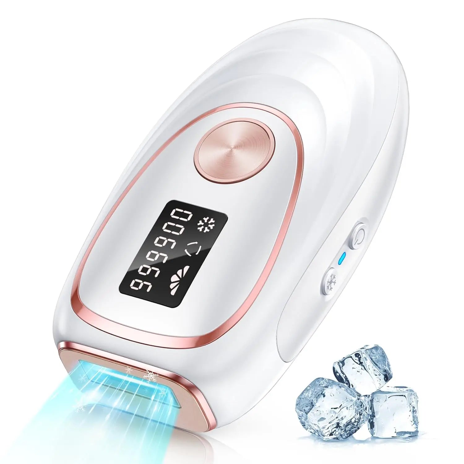 IPL Laser Hair Removal Epilator With Ice Colding 5 Levels 2 Modes 999900 Flashes Whole Body Treatment at Home For Men Women