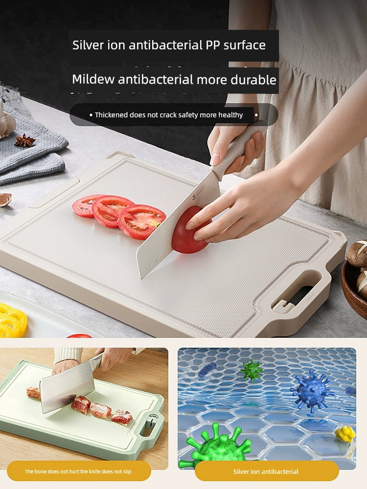 Cutting Board - Antibacterial and Mildew-Proof Stainless Steel Double-Sided Kitchen Chopping Block