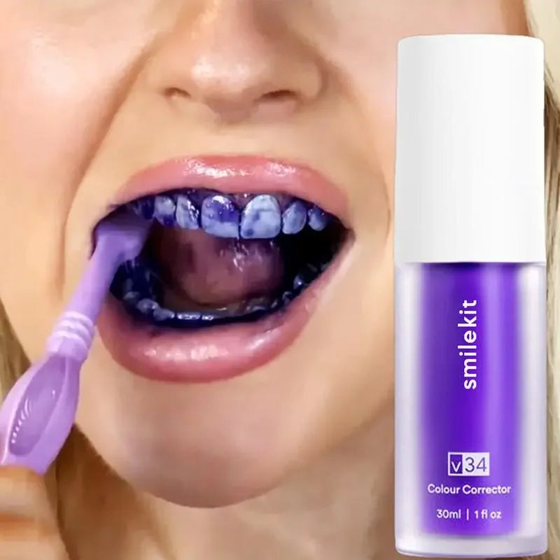 V34 Purple Stain Removal & Whitening Toothpaste (30ml)
