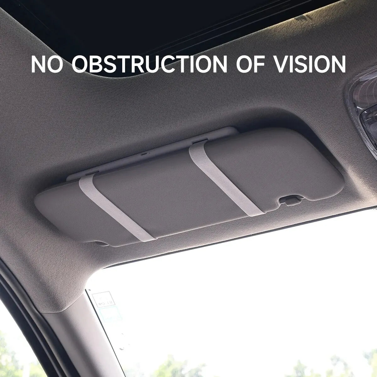 Make-up mirror for car sun visor with LED touch screen, switchable auto interior.