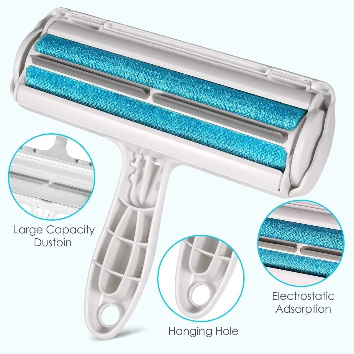 Pet Hair Remover Roller with Self-Cleaning Base Efficient Dog Cat Fur Removal Tool Perfect for Furni