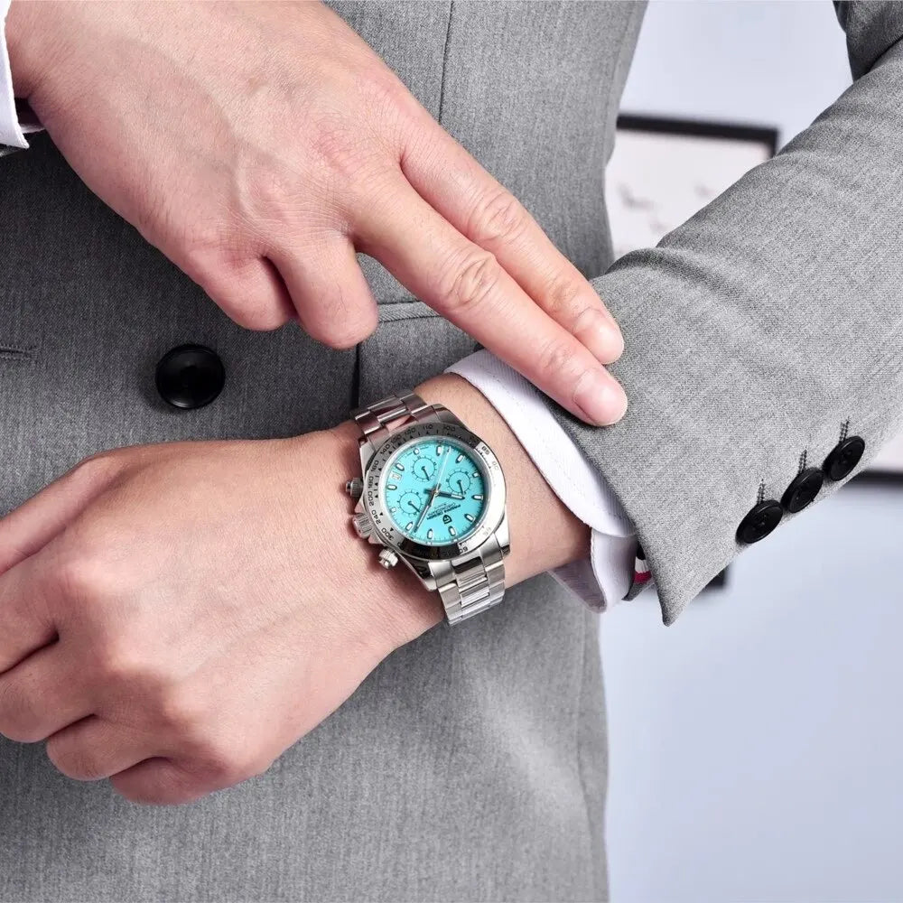 Pagani Design Men's Quartz Watch: Luxury Sapphire Glass, Chronograph Functionality
