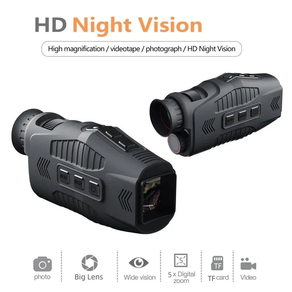 Monocular Night Vision R11 1080P  Device Infrared Day Night Use with 5X Digital 300M Full Dark Viewing Distance for Hunting