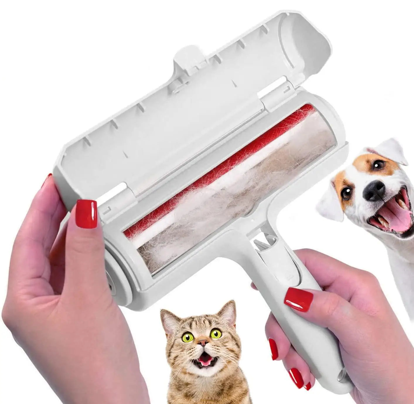 Pet Hair Remover Roller with Self-Cleaning Base Efficient Dog Cat Fur Removal Tool Perfect for Furni